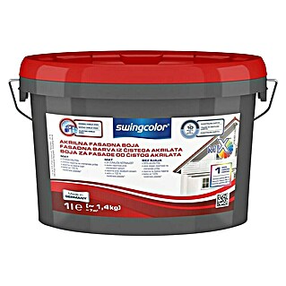 swingcolor Fasadna barva iz čistega akrilata (Bela, 1 l, Mat, Razred 1)