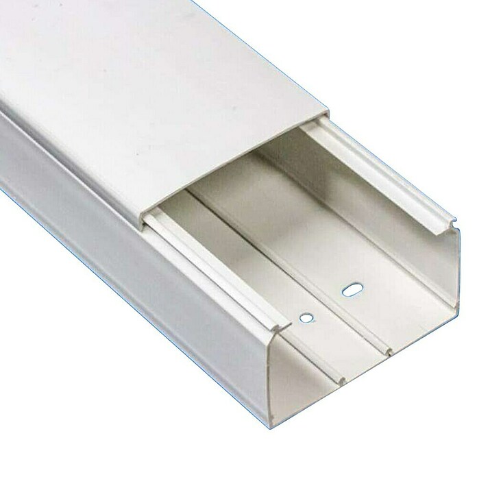 Kanal za kabel NIK  (Do x Š x V: 200 x 10 x 6 cm, Bela) | 3294 - Kabelkanal und Zubehör | CBED - Befestigungstechnik | CBE - Kabel und Zubehör | CB - Elektroinstallation | C - Elektro | BAUHAUS