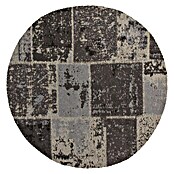 Kayoom Teppich Matrix Rund (Schwarz, Durchmesser: 120 cm)
