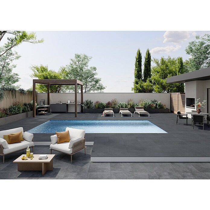 Art-Tec by Palazzo Terrassenfliese (60 x 60 x 2 cm, Graphit, Matt)