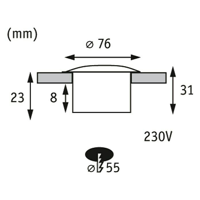 Paulmann Special Line LED-Einbauleuchte1,4 W, Weiß, Warmweiß, IP65 Unknown