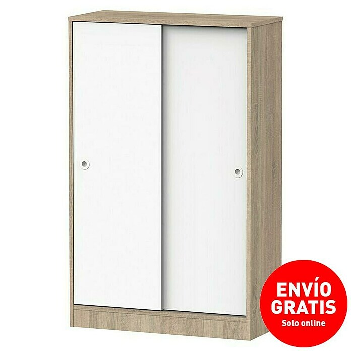 Muebles Pitarch Armario bajo (L x An x Al: 33 x 74 x 120 cm, Roble cambrian/Blanco) | BAUHAUS