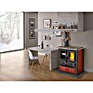 La Nordica Küchenherd Rosetta Sinistra 5.0 Ceramica (7,9 kW, Raumheizvermögen: 226 m³, Bordeaux) | BAUHAUS