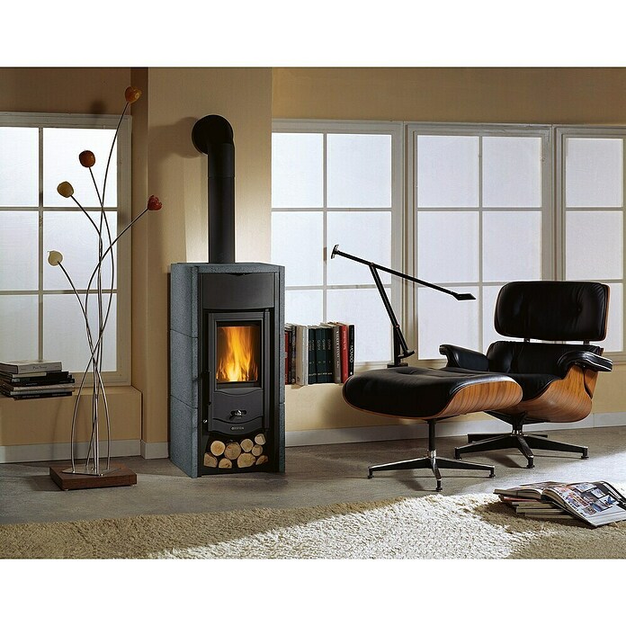 La Nordica Kaminofen Asia BII (6 kW, Raumheizvermögen: 172 m³, Grau) | BAUHAUS