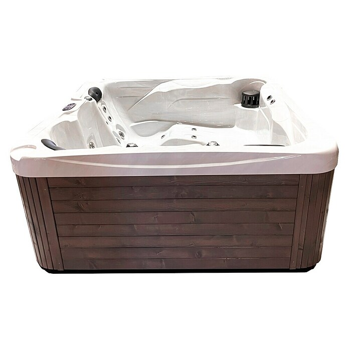 Camargue Hidromasaje para exterior Bali (200 x 200 x 92 cm, Blanco/Madera, Número de personas máx.: 5) | BAUHAUS