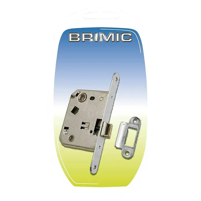 Micel Brimic Resbalón 911878 - Izquierda/Derecha - Juego de cerradura de puerta Brimic: un juego de cerradura de alta calidad para sus puertas, que comprende el cuerpo de la cerradura y la placa.