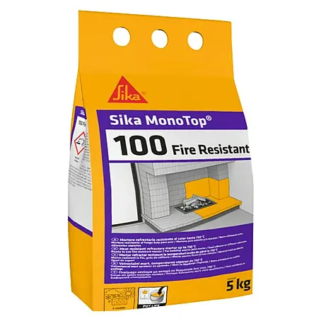 Sika  Mortero refractario y resistente al fuego MonoTop 100 Fire Resistant