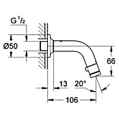 Grohe Waschtischarmatur Universal (Wandmontage, Chrom, Glänzend, Ausladung Armatur: 106 mm) | BAUHAUS