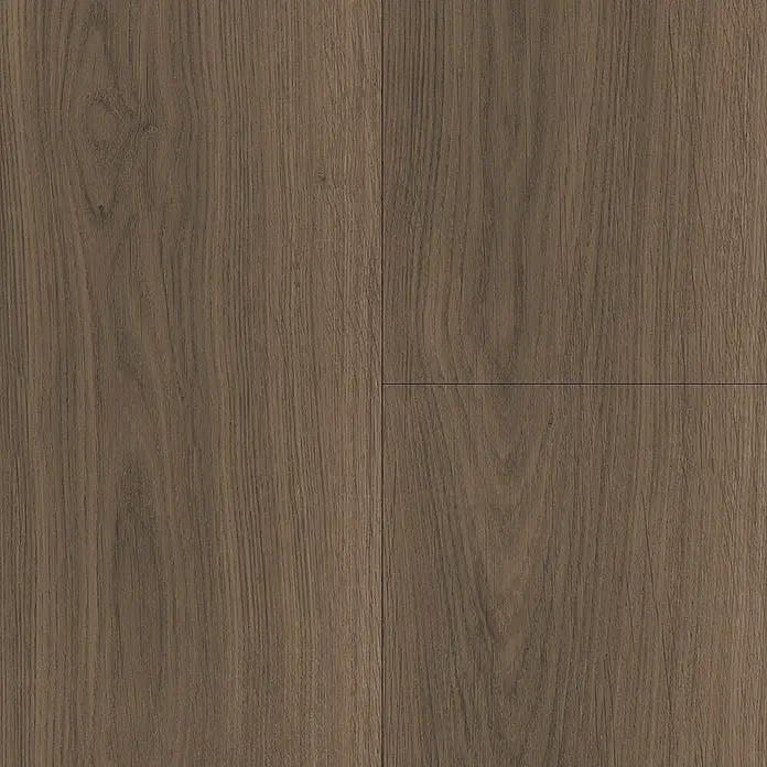 Parador Designbodenmuster Modular ONE Eiche Artemis kaffeebraun - 200 x 194 x 8 mm, Landhausdiele - Nahaufnahme von vier braunen Holzplanken mit einer feinen Maserung, die eine warme und natürliche Optik erzeugen.\n