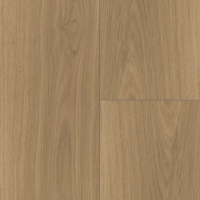 Parador Designbodenmuster Modular ONE Eiche Artemis karamellbraun - 200 x 194 x 8 mm, Landhausdiele - Nahaufnahme eines Holzfußbodens mit sichtbarer Maserung und Textur. Perfekt für Designprojekte und Visualisierungen.