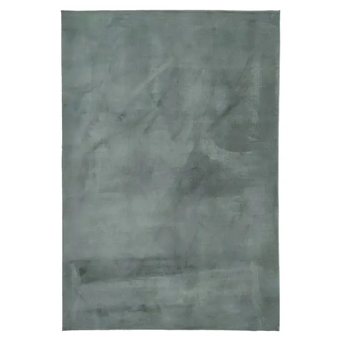 Alfombra de pelo corto Aiden - Kaki, 170 x 120 cm, Poliéster - Una pintura abstracta vertical en varios tonos de gris, que presenta una textura sutil y atmosférica.