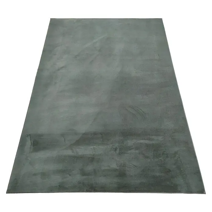 Alfombra de pelo corto Aiden - Kaki, 170 x 120 cm, Poliéster - Aquí hay una foto de una elegante alfombra rectangular en un tono gris neutro, perfecta para el diseño de interiores moderno.