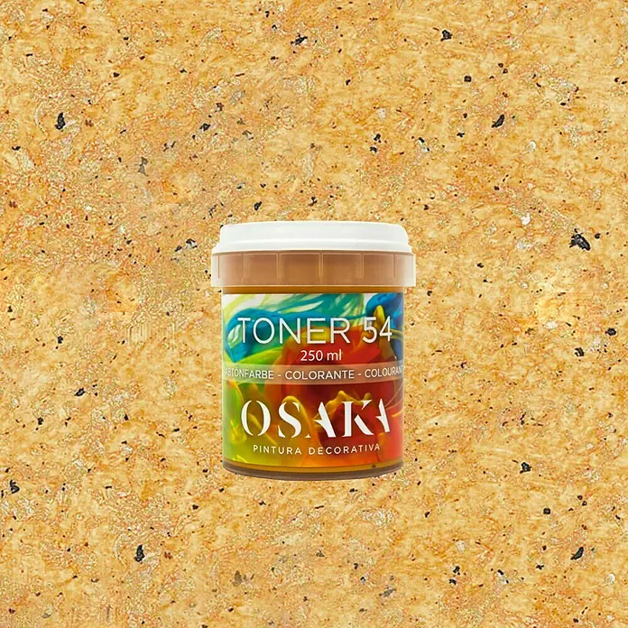 Osaka Colorante Toner - Naranja granito, 250 ml - Un cubo de pintura decorativa "Toner 54" de Osaka, ideal para realzar el color y diseñar interiores con una capacidad de 250 ml.