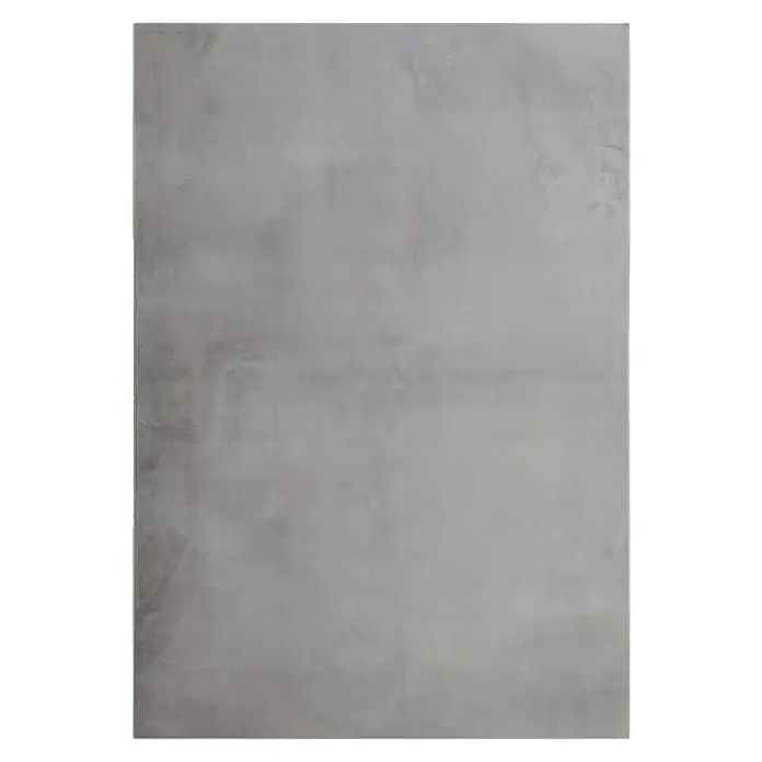 Alfombra de pelo corto Aiden - Gris, 170 x 120 cm, Poliéster - Superficie gris texturizada, ideal para fondos o texturas. Perfecto para diseños minimalistas y estética moderna.