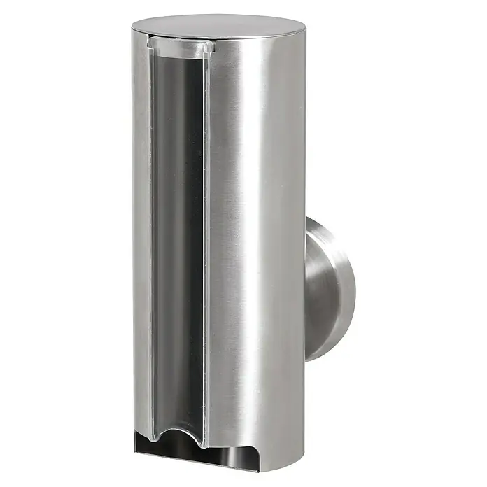 Camargue Paris Wattepadspender - Ø x H: 6,4 mm x 16 cm, Edelstahl, Matt - Ein Wandmontierter, gebürsteter Stahlhandtuchspender, ideal für Badezimmer oder Küchen, bietet eine saubere und hygienische Lösung.