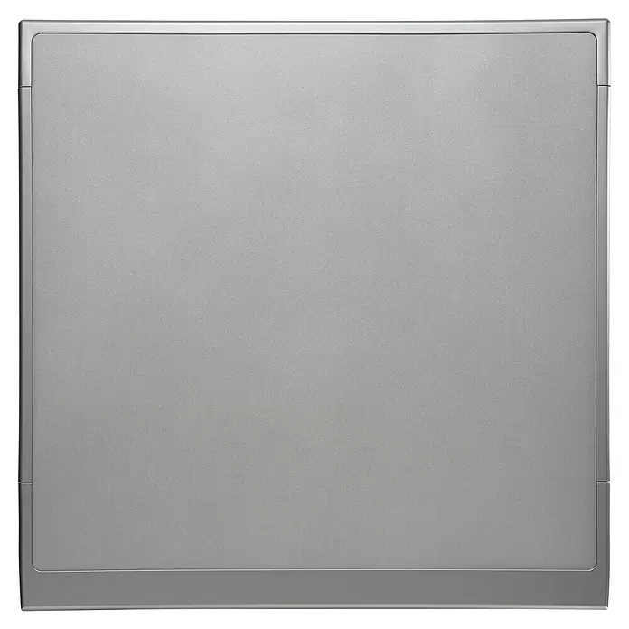 Wolkenstein Freistehender Geschirrspüler WGSP14 6DS - Breite: 59,8 cm, Anzahl Maßgedecke: 14 Stk. - Rechteckige graue Platte mit silbernem Metallrahmen und texturierter Oberfläche.