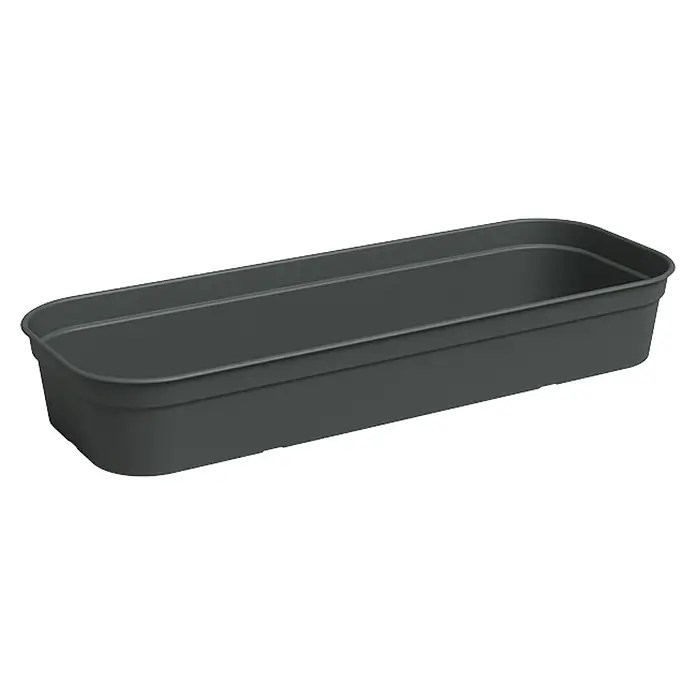 Artevasi Madagascar to Grow Anzuchtschale L - Außenmaß (L x B x H): 23,6 x 16,6 x 12,5 cm, Kunststoff, Anthrazit - Ein länglicher, anthrazitfarbener Pflanzkasten, ideal für Fensterbänke oder Balkone, um Pflanzen stilvoll zur Geltung zu bringen.