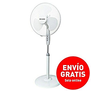 PR Klima Ventilador de pie (Blanco, Diámetro: 40 cm, Altura: 121 cm)