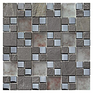Malla mosaico Empire State (30,1 x 30,1 cm, Gris)