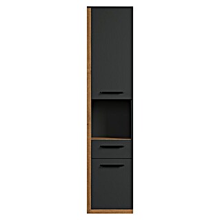 Trendteam Synnax Hochschrank (35 x 31 x 157 cm, Coast Evoke Eiche/Anthrazit, Anschlag: Links)