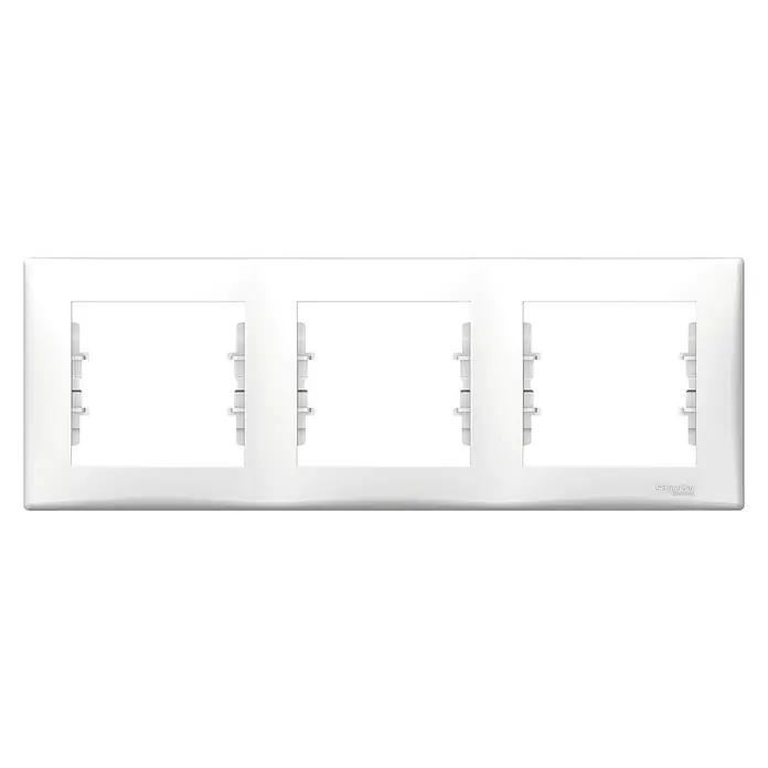 Schneider Electric Sedna Marco - Blanco, Modelo de mecanismos: x 3, Plástico - Cubierta de marco triple blanca de Schneider Electric, ideal para interruptores y enchufes. Diseño elegante para cualquier decoración moderna.