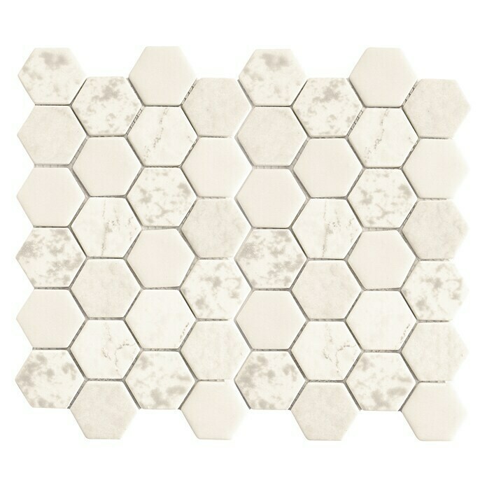 Palazzo Gresite Hexagon (30,1 x 30,1 cm, Blanco Carrara)