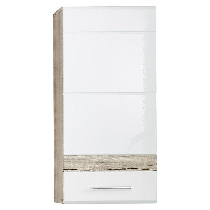 Trendteam Set-One Hängeschrank (37 x 24 x 77 cm, Eiche San Remo/Weiß) | BAUHAUS