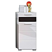 Trendteam Mezzo Bad-Beistellschrank (B x T x H: 37 x 31 x 79 cm, Weiß/Melinga Dark Oak) | BAUHAUS