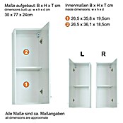 Trendteam Skin Hängeschrank (30 x 23 x 77 cm, Weiß) | BAUHAUS