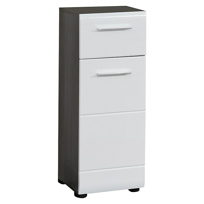 Trendteam Line Unterschrank (30 x 31 x 80 cm, Sardegna Silber/Weiß) | BAUHAUS