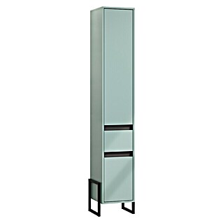 Trendteam Matrix Hochschrank (36 x 35 x 190 cm, Dusk Blue/Schwarz)