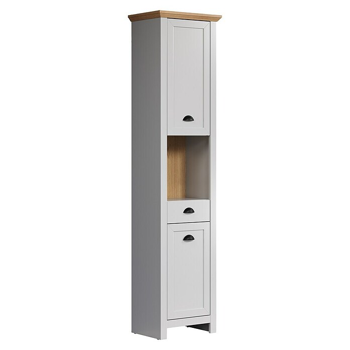 Trendteam Landside Hochschrank (46 x 33 x 191 cm, Lichtgrau/Artisan Eiche) | BAUHAUS