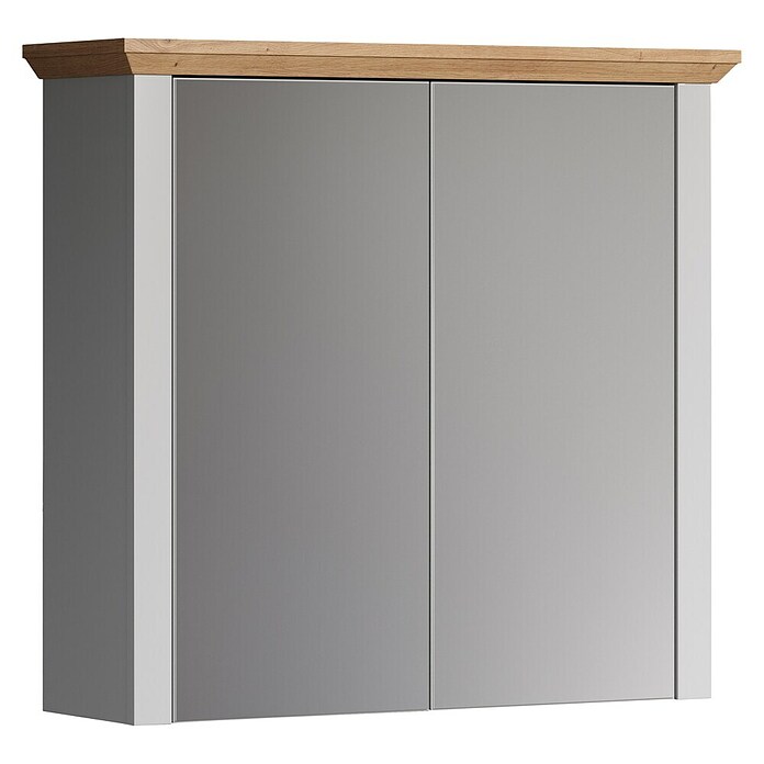 Trendteam Landside Spiegelschrank (B x H: 78 x 73 cm, Ohne Beleuchtung, Holz, Lichtgrau/Artisan Eiche) | BAUHAUS