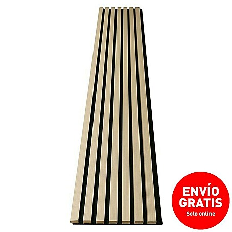 Panel acústico decorativo (240 x 30 x 2,1 cm, Natural)