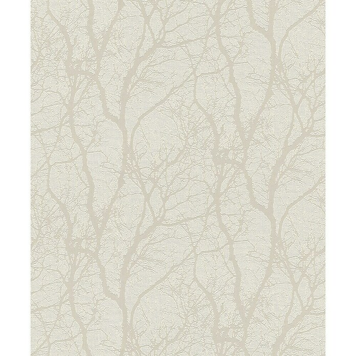 Rasch Tapetenwechsel Vliestapete Äste (Beige/Weiß, Floral, 10,05 x 0,53 m)