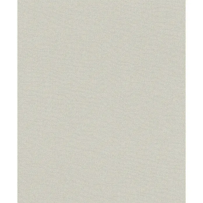 Rasch Tapetenwechsel Vliestapete Classic Style - Taupe, Uni, 10,05 x 0,53 m - Detailaufnahme eines hellgrauen Stoffes mit feiner, gleichmäßiger Textur, ideal für Hintergründe oder Textildesign.