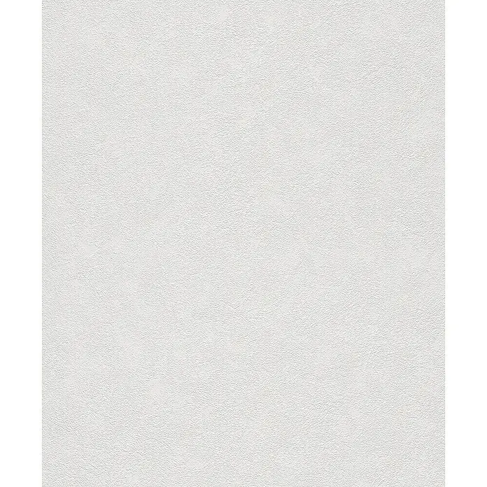 Rasch Vliestapete Putz fein - Weiß, Uni, 10,05 x 0,53 m - Feine, helle Tapetenstruktur mit unregelmäßigem Muster, ideal für dezente Wandgestaltungen und vielseitige Raumkonzepte.