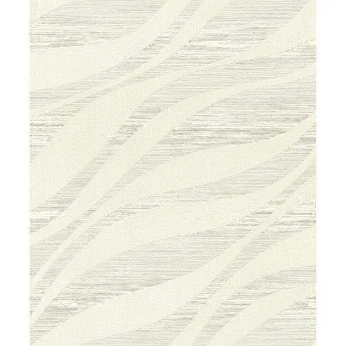 Rasch Sky Lounge Vliestapete Wellen - Perlmutt, Wellen, 10,05 x 0,53 m - Elegante Tapete mit einem geschwungenen, linearen Muster in sanften Beigetönen, die eine ruhige und stilvolle Atmosphäre schafft.