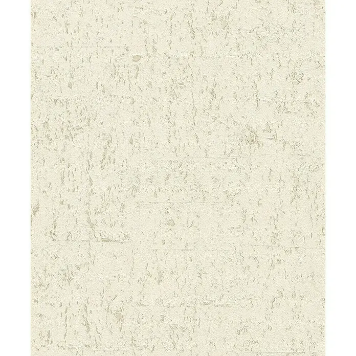 Rasch Curiosity Vliestapete Kork-Optik - Offwhite, Steinoptik, 10,05 x 0,53 m - Helle Tapete mit unregelmäßiger Struktur und subtilem Muster, ideal für eine ruhige und elegante Wandgestaltung im Innenbereich.