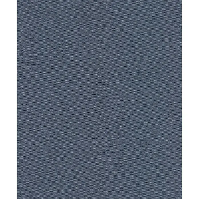Rasch Color your life Vliestapete Struktur-Uni - Dunkelblau, Uni, 10,05 x 0,53 m - Nahaufnahme eines blaugrauen Stoffes mit feiner, texturierter Oberfläche, ideal für Polsterarbeiten oder Bekleidung.