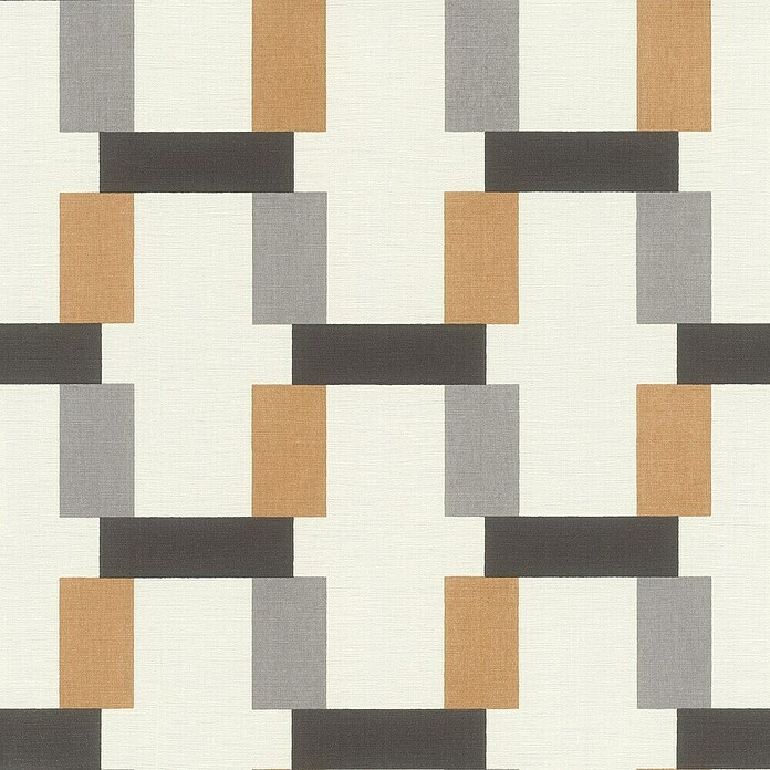 Rasch Symphony Vliestapete Geometrie (Braunorange, Grafisch, 10,05 x 0,53 m) | BAUHAUS