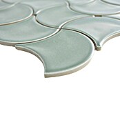 Mosaikfliese Fächer Uni FS 15P (27,6 x 27,6 cm, Petrol, Glänzend)