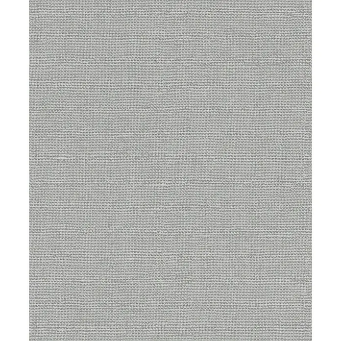 Rasch Color your life Vliestapete Uni-Struktur - Dunkelgrau, Uni, 10,05 x 0,53 m - Nahaufnahme eines hellgrauen Stoffmusters mit feiner Webstruktur. Die Textur verleiht dem Material eine dezente, elegante Note.