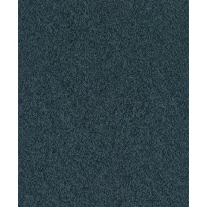 Rasch African Queen III Vliestapete Lederoptik - Dunkelblau, Uni, 10,05 x 0,53 m - Detailaufnahme von dunkelblauem Kunstleder. Die feine Narbenstruktur verleiht dem Material eine elegante und hochwertige Optik. Ideal für Möbel und Accessoires.