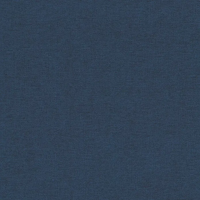 Rasch Country Charme Vliestapete Textil-Uni - Blau, Uni, 10,05 x 0,53 m - Blauer Stoff mit feiner Textur, ideal für Hintergründe, Bastelarbeiten oder Designprojekte. Die Farbe ist satt und gleichmäßig.
