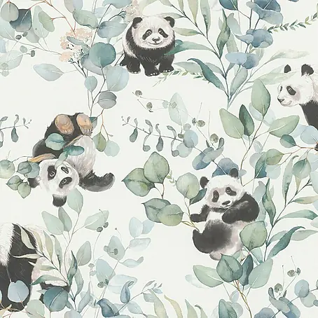 Rasch Kids World Vliestapete Pandabären