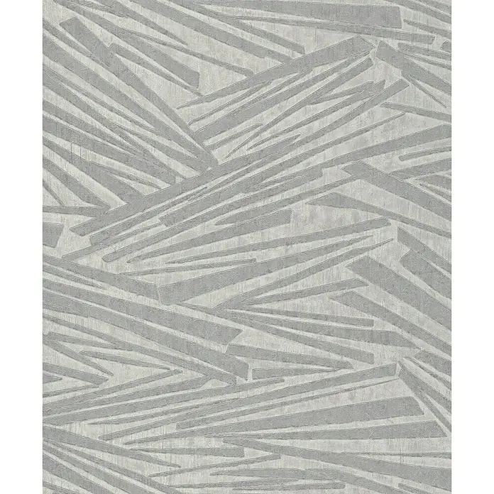 Rasch Sky Lounge Vliestapete Mikado - Silbergrau, Grafisch, 10,05 x 0,53 m - Abstrakter Hintergrund mit linearem Muster. Das Design bietet eine subtile Textur in neutralen Grautönen, ideal für moderne Anwendungen.