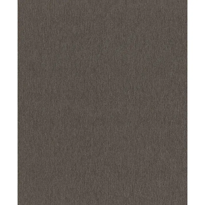 Rasch Sky Lounge Vliestapete Metallic-Uni - Dunkelbraun, Uni, 10,05 x 0,53 m - Brauner Textilhintergrund mit feinen vertikalen Linien für Texturen und Hintergründe. Robustes Design für vielseitige Anwendungen.