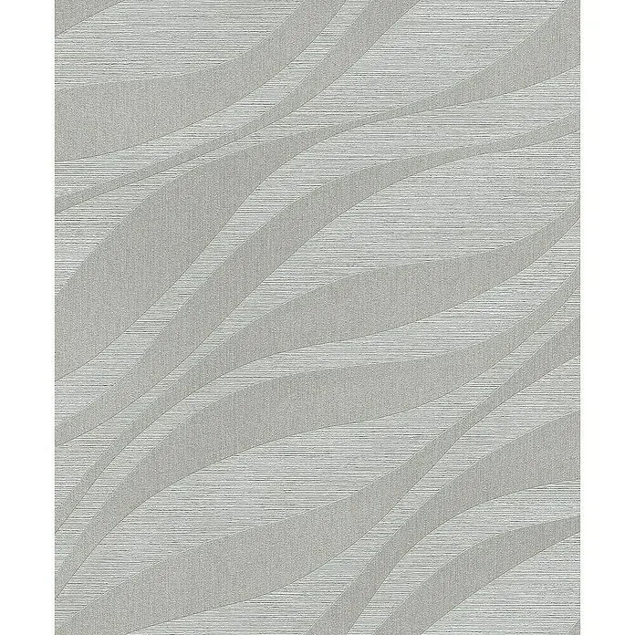Rasch Sky Lounge Vliestapete Wellen - Silbergrau, Wellen, 10,05 x 0,53 m - Elegante graue Tapete mit gewebtem Muster. Die Textiltapete hat ein wellenförmiges Design und verleiht jedem Raum ein modernes Flair.