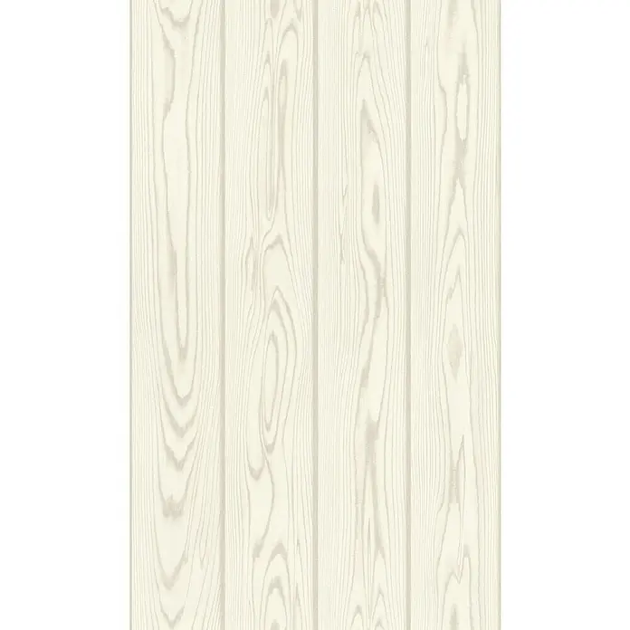 Rasch Factory V Vliestapete Holz - Cremeweiß, Holzoptik, 10,05 x 0,53 m - Helles Holzpaneel-Dekor für Innenräume, das eine natürliche und beruhigende Atmosphäre schafft. Die Holzstruktur ist detailliert und realistisch.